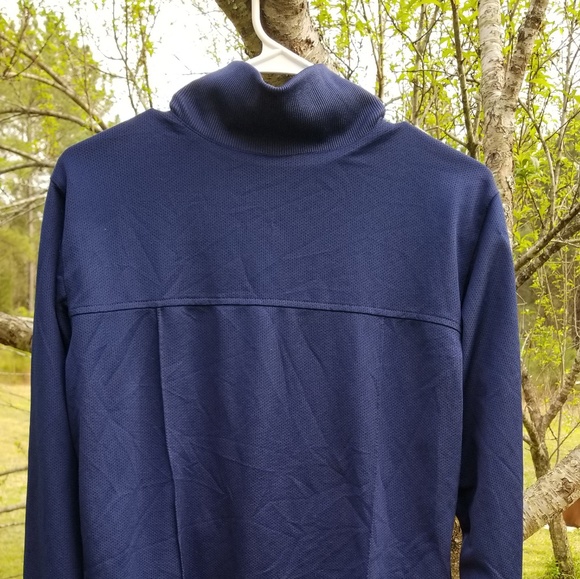 Adidas Blue track Jacket With Green  Stripes L - Picture 2 of 8